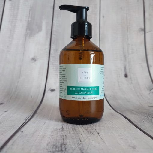 Huile massage bébé calendula biologique