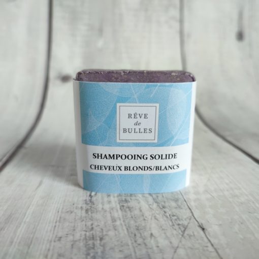 Shampooing solide pour cheveux blonds et blancs
