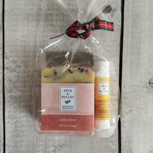 Pack savon Géranium et stick abricot