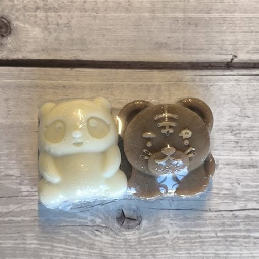 Petits savons tigre et panda au chocolat