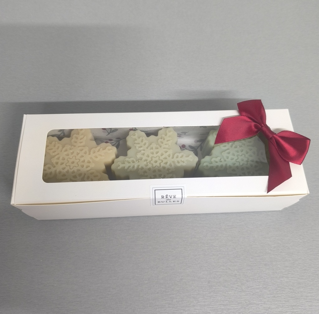 Coffret de 3 savons "Flocon"
